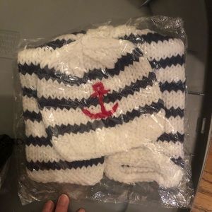Newborn Anchor hat and pants outfit